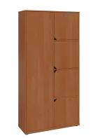 KSR6-82 L skříň šatní, 1x výsuvné ramínko, 4x dvířka, 2053x1022x400 mm, provedení levé, olše jantar